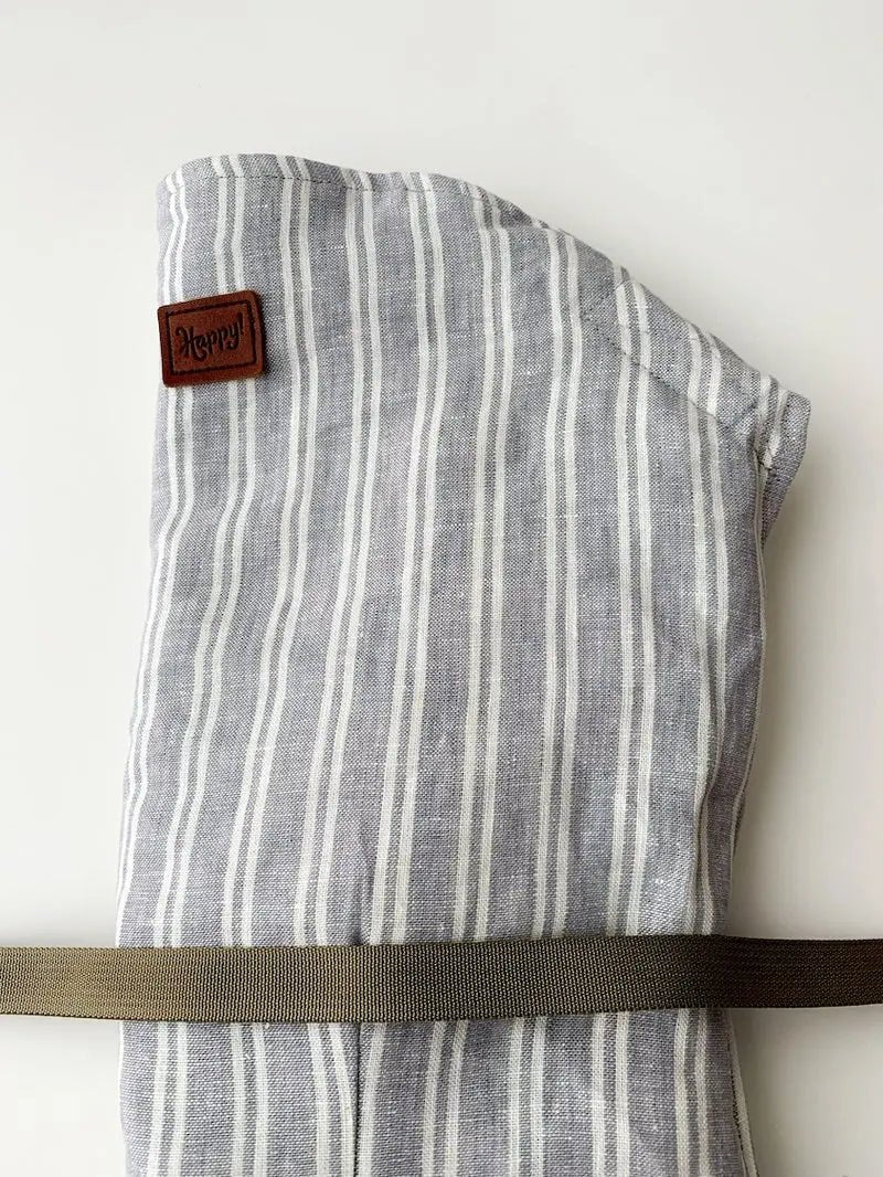 French Stripe with Desert Tan Original Baby Carrier by Happy Baby - Buckle CarrierLittle Zen One75000144