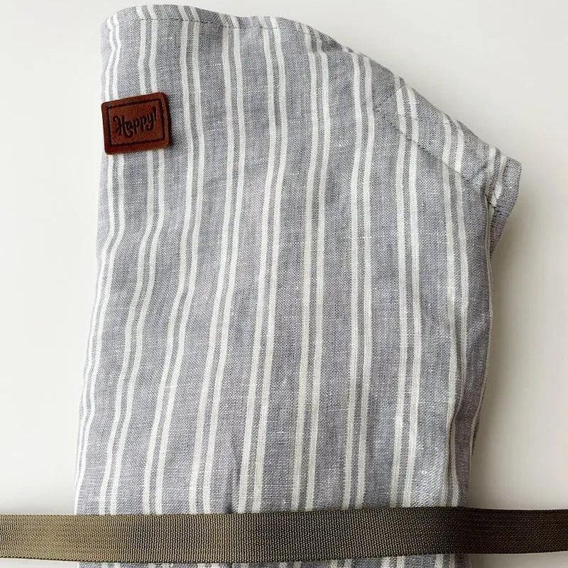 French Stripe with Desert Tan Original Baby Carrier by Happy Baby - Buckle CarrierLittle Zen One75000144