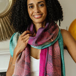Fronds Paradise Shawl by Oscha Oscha at Little Zen One