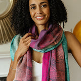Fronds Paradise Shawl by Oscha Oscha at Little Zen One