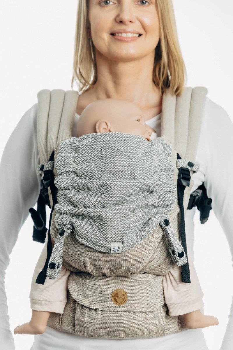 Grey Baby Carrier Hood