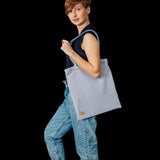 Grey Shopping Bag by LennyLamb Bags