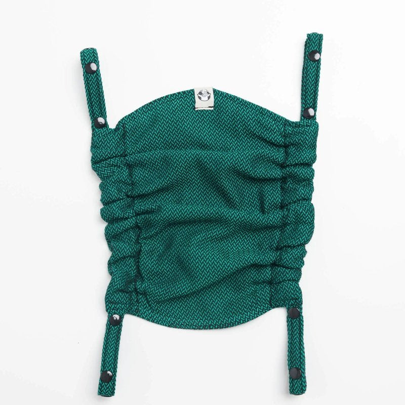 Herringbone Emerald Baby Carrier Hood
