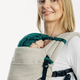 Herringbone Emerald Baby Carrier Hood