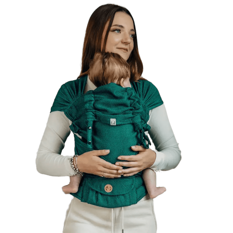Herringbone Emerald LennyHybrid Half Buckle
