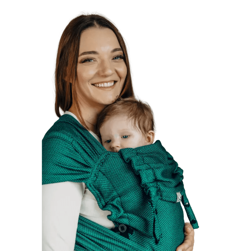 Herringbone Emerald LennyHybrid Half Buckle by LennyLamb - Half Buckle CarrierLittle Zen One5907557751780