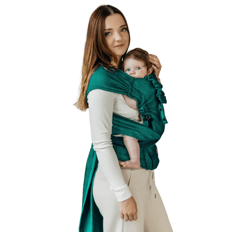 Herringbone Emerald LennyHybrid Half Buckle