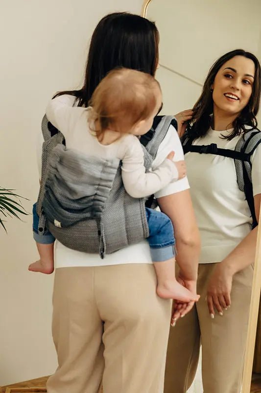 Herringbone Ombre Grey Toddler Onbuhimo PRO by LennyLamb - OnbuhimoLittle Zen One5907557789332