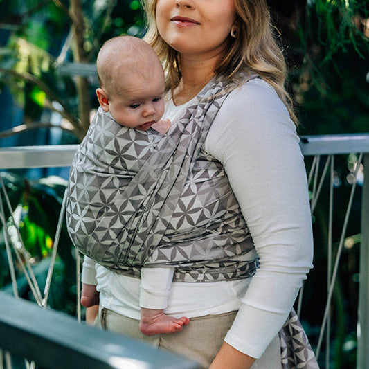 Hexaflowers Mirror Woven Wrap by LennyLamb LennyLamb at Little Zen One