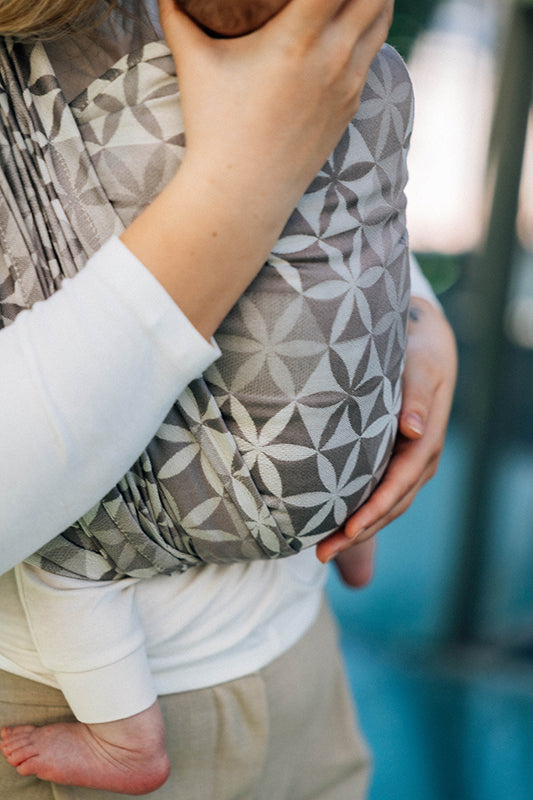 Hexaflowers Mirror Woven Wrap by LennyLamb LennyLamb at Little Zen One