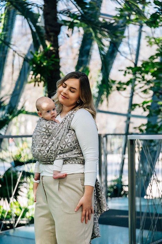 Hexaflowers Mirror Woven Wrap by LennyLamb LennyLamb at Little Zen One