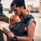 Integra Baby Carrier Harris Tweed Charcoal Buckle Carrier