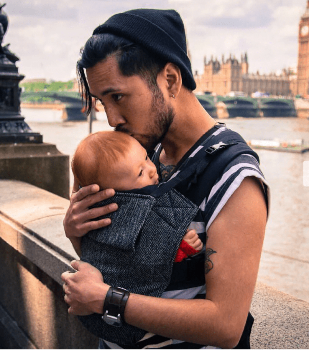 Integra Baby Carrier Harris Tweed Charcoal - Buckle CarrierLittle Zen One02399568