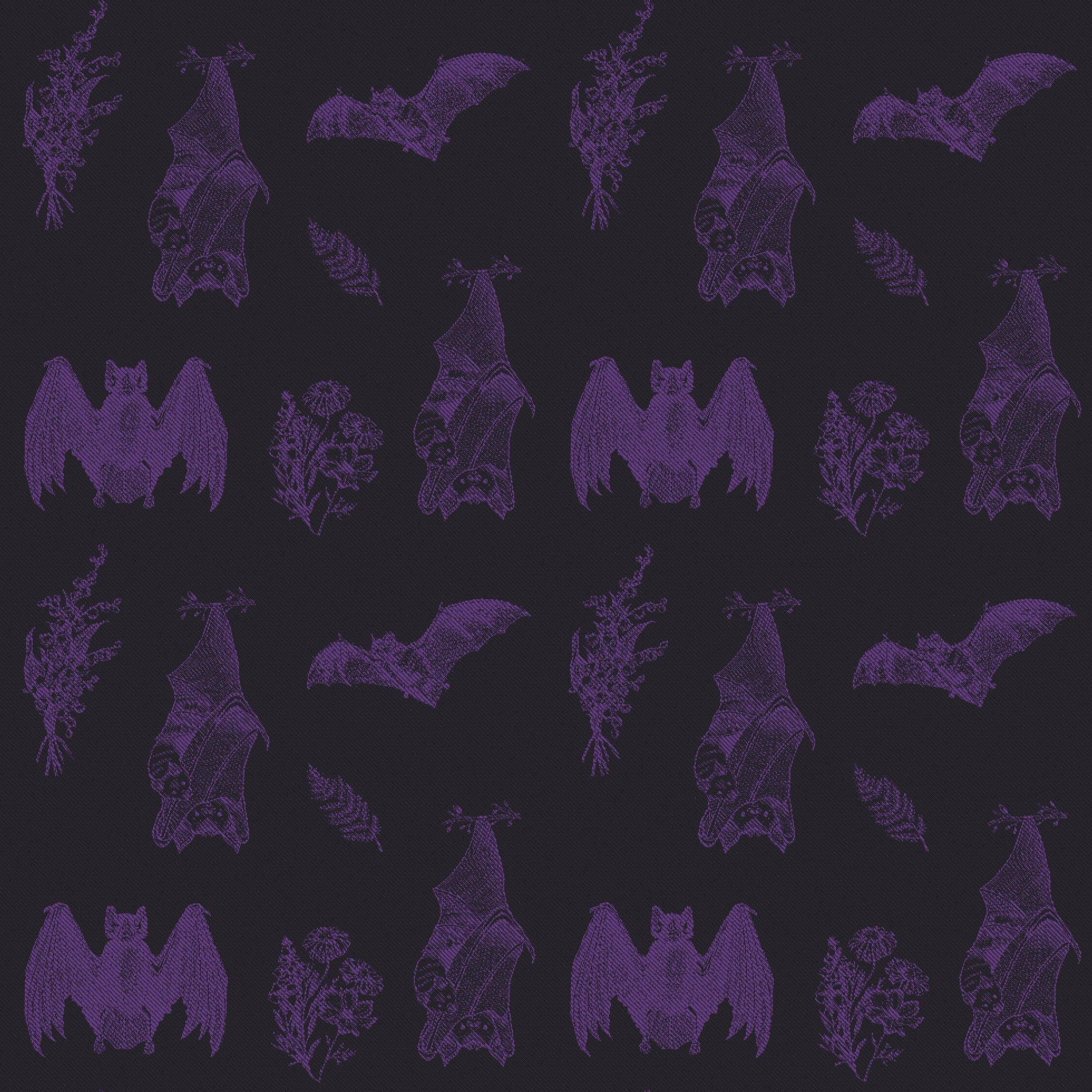 Its Bats Purple Sackpack by LennyLamb Bags