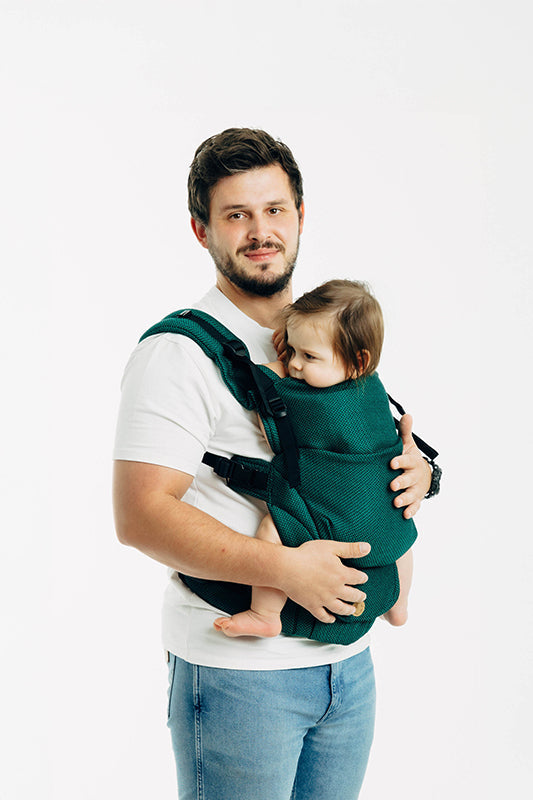 LennyLamb Emerald Buckle Baby Carrier | Cotton – Little Zen One