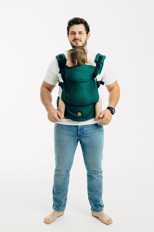 LennyLamb Emerald Buckle Baby Carrier | Cotton – Little Zen One