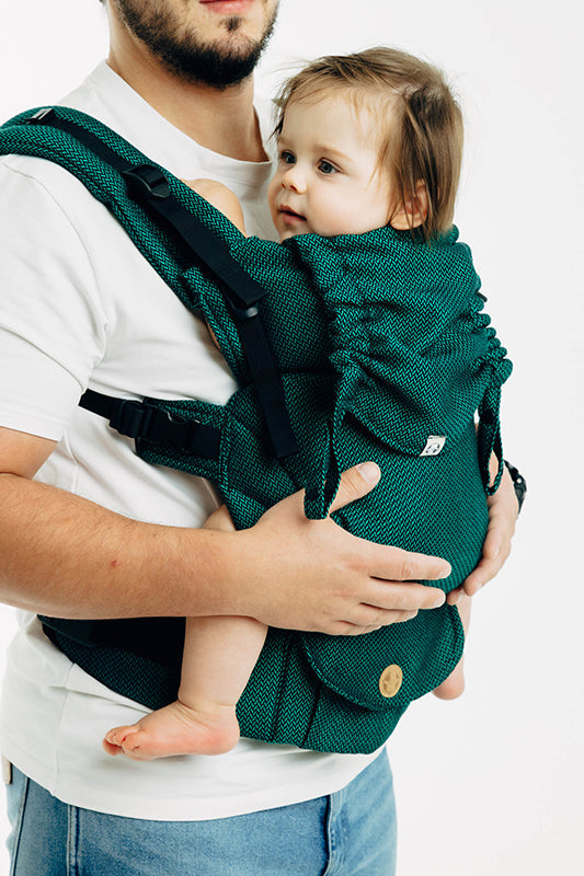 LennyLamb Emerald Buckle Baby Carrier | Cotton – Little Zen One