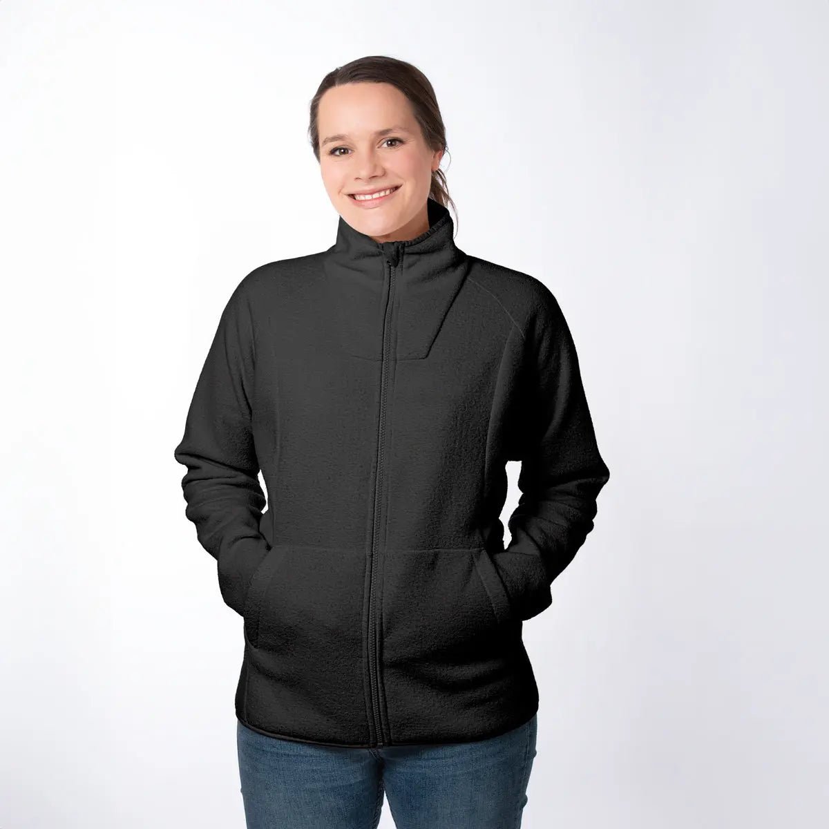 Mamalila Basel Black Fleece Maternity and Babywearing Jacket Babywearing