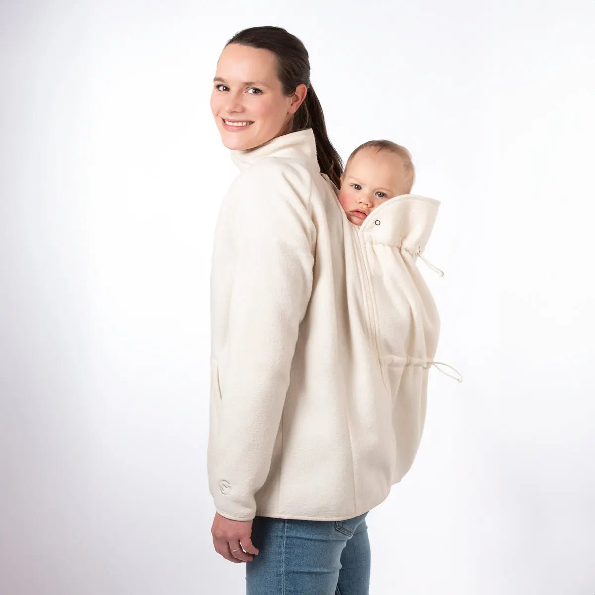 Mamalila Basel Off - White Fleece Maternity and Babywearing Jacket - Babywearing OuterwearLittle Zen One4251054515811