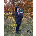 Mamalila Copenhagen Black Winter Maternity and Babywearing Coat Babywearing