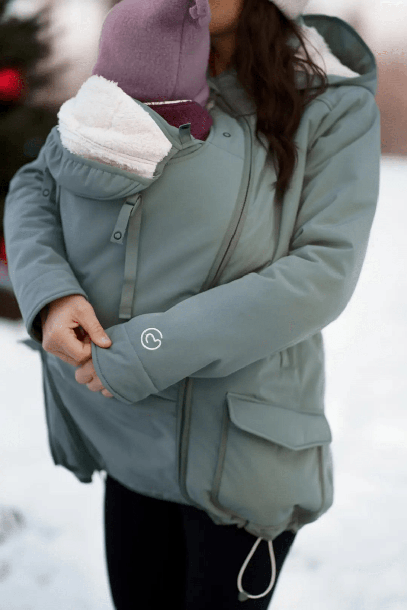 Mamalila Cosy Allrounder Agave Softshell Maternity and Babywearing Jacket - Babywearing OuterwearLittle Zen One35023440