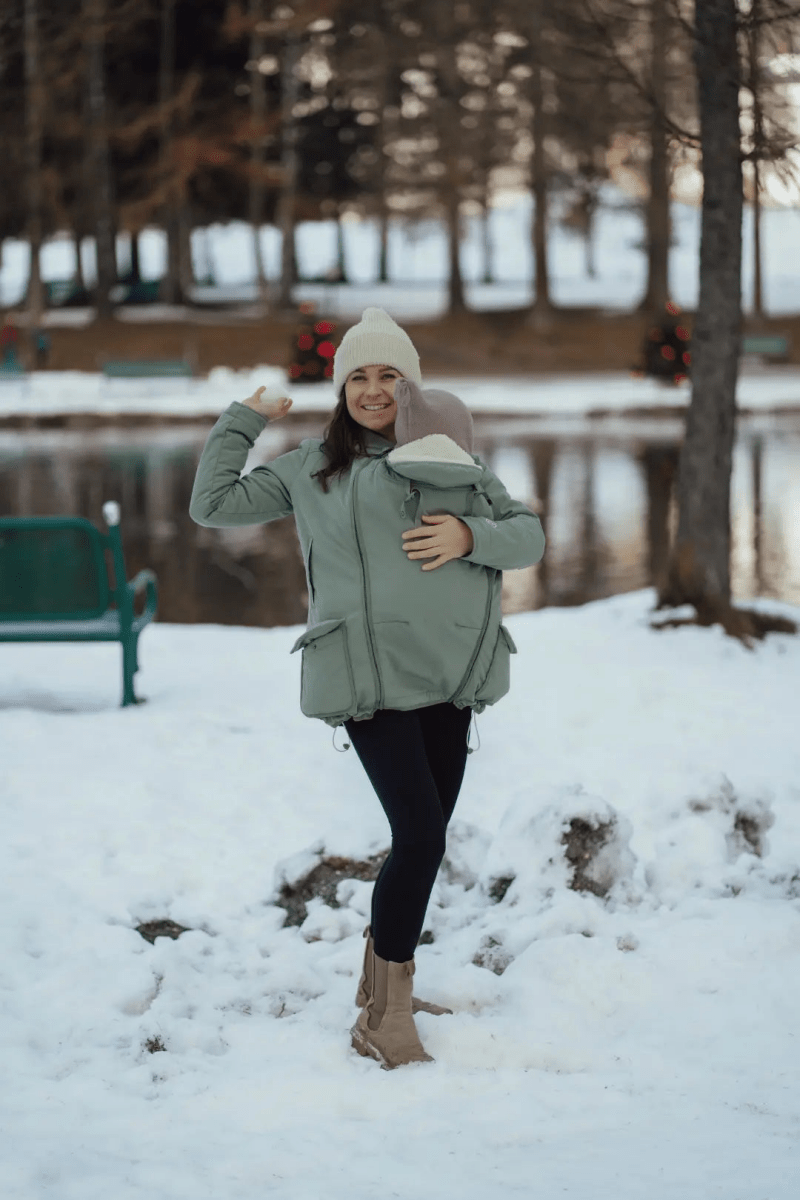 Mamalila Cosy Allrounder Agave Softshell Maternity and Babywearing Jacket - Babywearing OuterwearLittle Zen One35023440