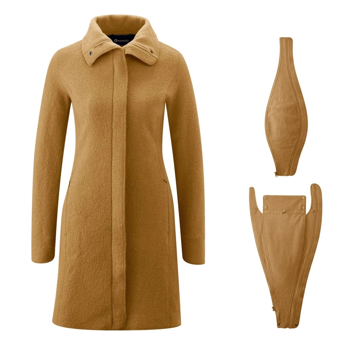 Mamalila Oslo Camel Maternity and Babywearing Wool Coat - Babywearing OuterwearLittle Zen One4251054514388