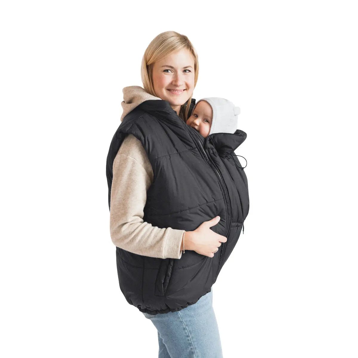 Mamalila Stockholm Black Unisex Babywearing Vest Babywearing Outerwear