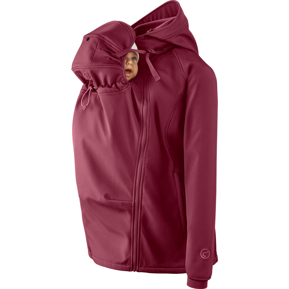 Mamalila Allrounder Fit Burgundy Softshell Maternity and Babywearing Jacket Mamalila at Little Zen One