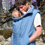 Mamalila Stockholm Steel Blue Unisex Babywearing Vest Mamalila at Little Zen One