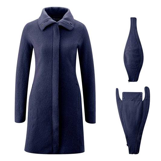 Mamalila Babywearing Wool Coat Oslo Navy Blue