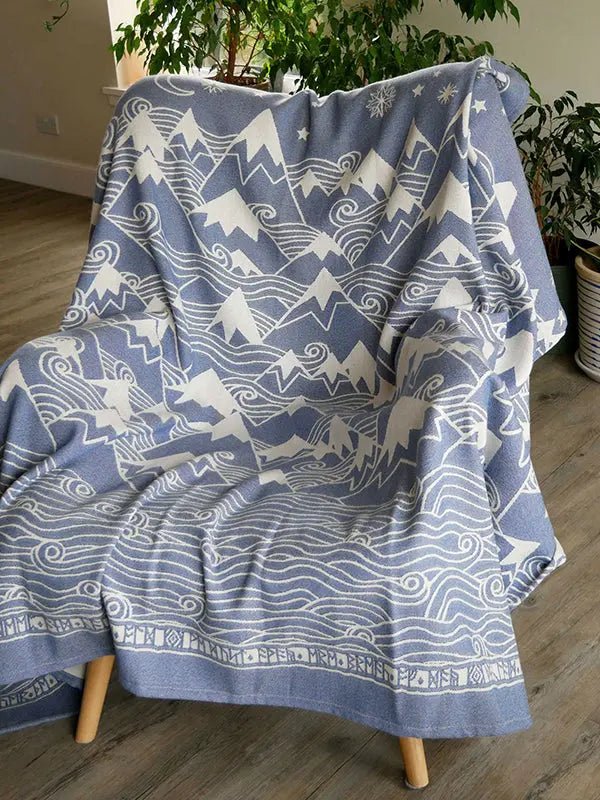 Misty Mountains Hith Cashwool Throw by Oscha Home Hobby
