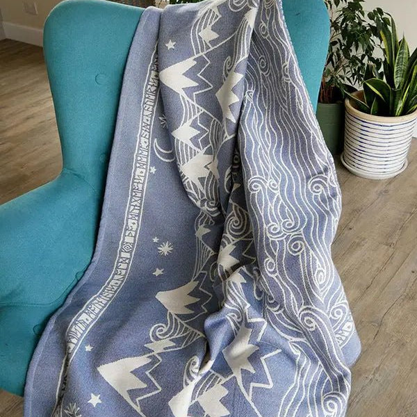 Misty Mountains Hith Cashwool Throw by Oscha Home Hobby