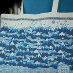 Misty Mountains Indigo Eco Tote Bag by Oscha Bags