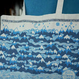 Misty Mountains Indigo Eco Tote Bag by Oscha - BagsLittle Zen One111122228