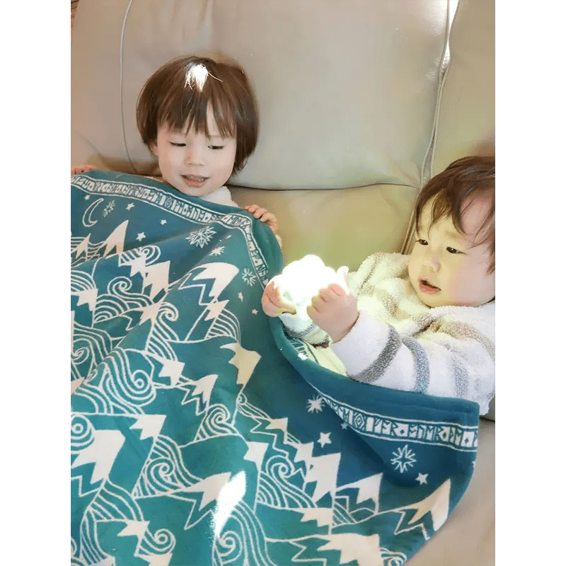 Misty Mountains™ Moonlit Brushed Cotton Blanket by Oscha - Home & HobbyLittle Zen One64393296