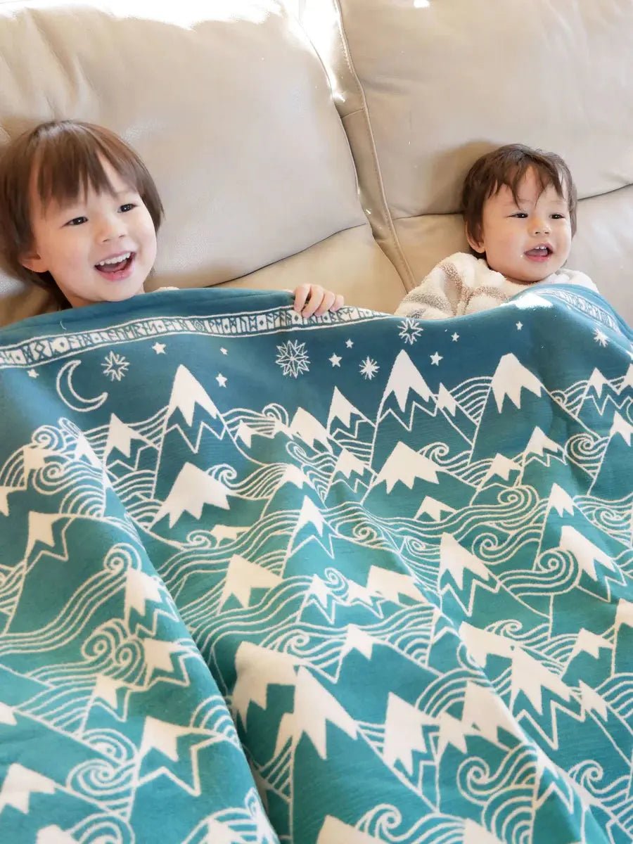 Misty Mountains™ Moonlit Brushed Cotton Blanket by Oscha - Home & HobbyLittle Zen One64393296