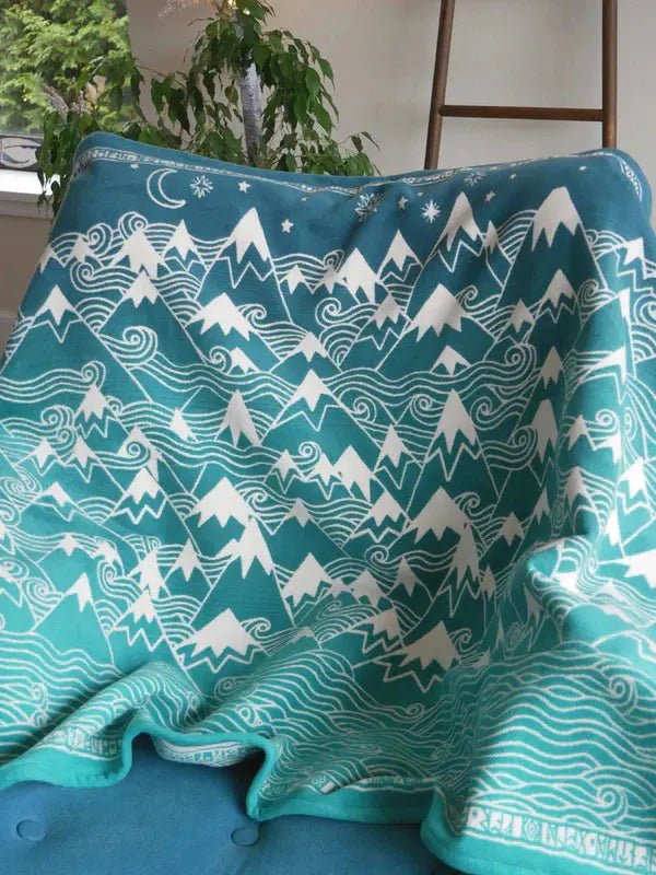 Misty Mountains™ Moonlit Brushed Cotton Blanket by Oscha - Home & HobbyLittle Zen One64393296