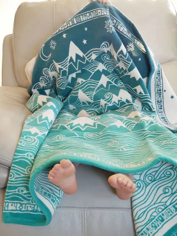 Misty Mountains™ Moonlit Brushed Cotton Blanket by Oscha - Home & HobbyLittle Zen One64393296
