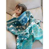 Misty Mountains™ Moonlit Brushed Cotton Blanket by Oscha - Home & HobbyLittle Zen One64393296