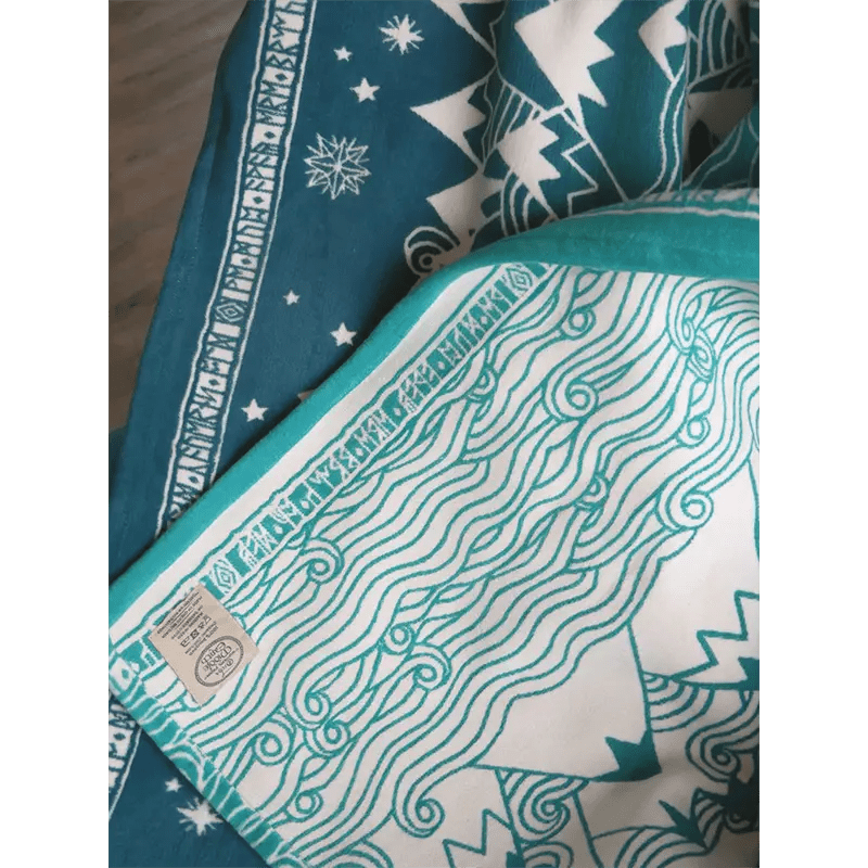 Misty Mountains™ Moonlit Brushed Cotton Blanket by Oscha - Home & HobbyLittle Zen One64393296