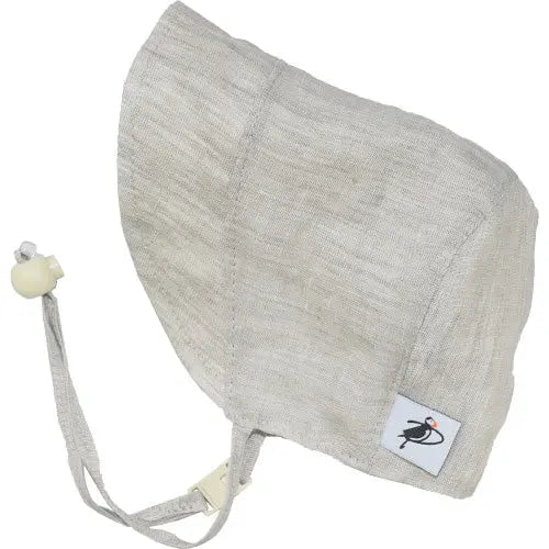 Natural Chambray Linen Infant and Toddler UPF50+ Sun Protection Bonnet - Baby Carrier AccessoriesLittle Zen One628185436201