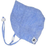 Navy Chambray Linen Infant and Toddler UPF50+ Sun Protection Bonnet - Baby Carrier AccessoriesLittle Zen One628185435808