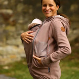 Angel Wings Babywearing Hoodie Latte