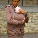 Angel Wings Babywearing Hoodie Latte