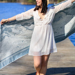 Okinami Kaio Shawl by Oscha Oscha at Little Zen One