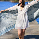 Okinami Kaio Shawl by Oscha Oscha at Little Zen One