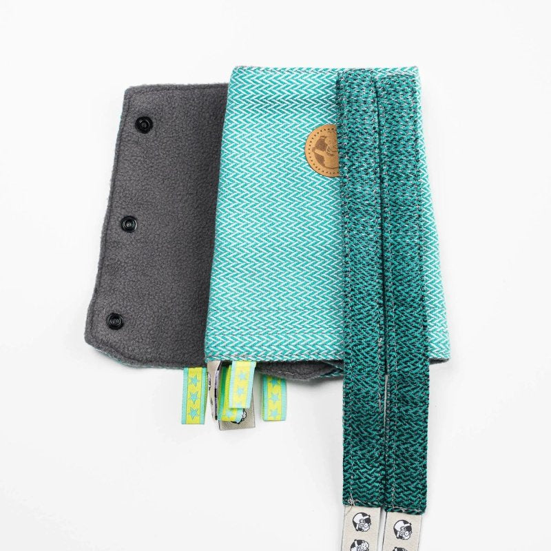 Ombre Green Drool Pads & Reach Straps by LennyLamb - Baby Carrier AccessoriesLittle Zen One5907557759731