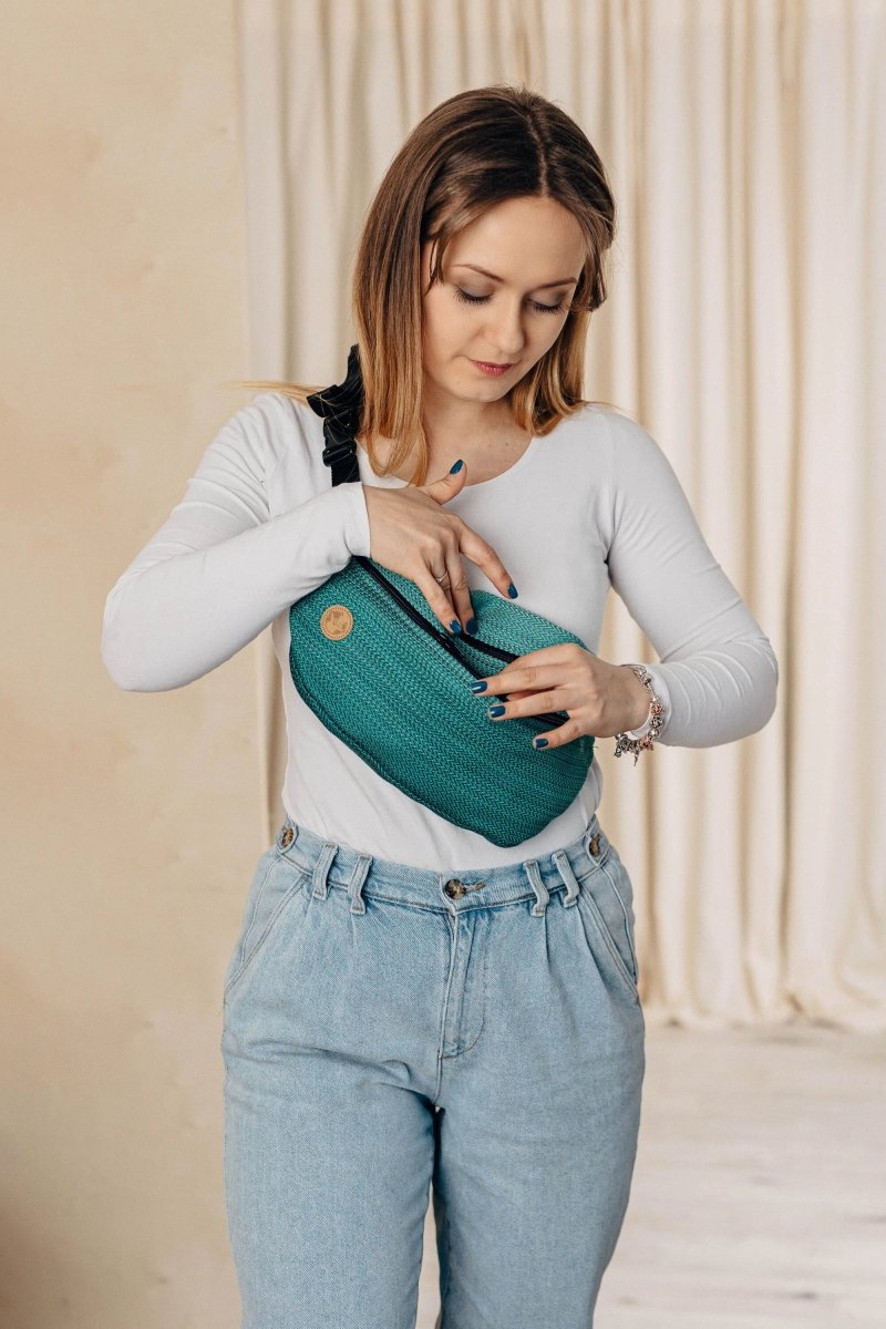 Ombre Green Large Waist Bag by LennyLamb Bags