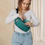Ombre Green Large Waist Bag by LennyLamb Bags